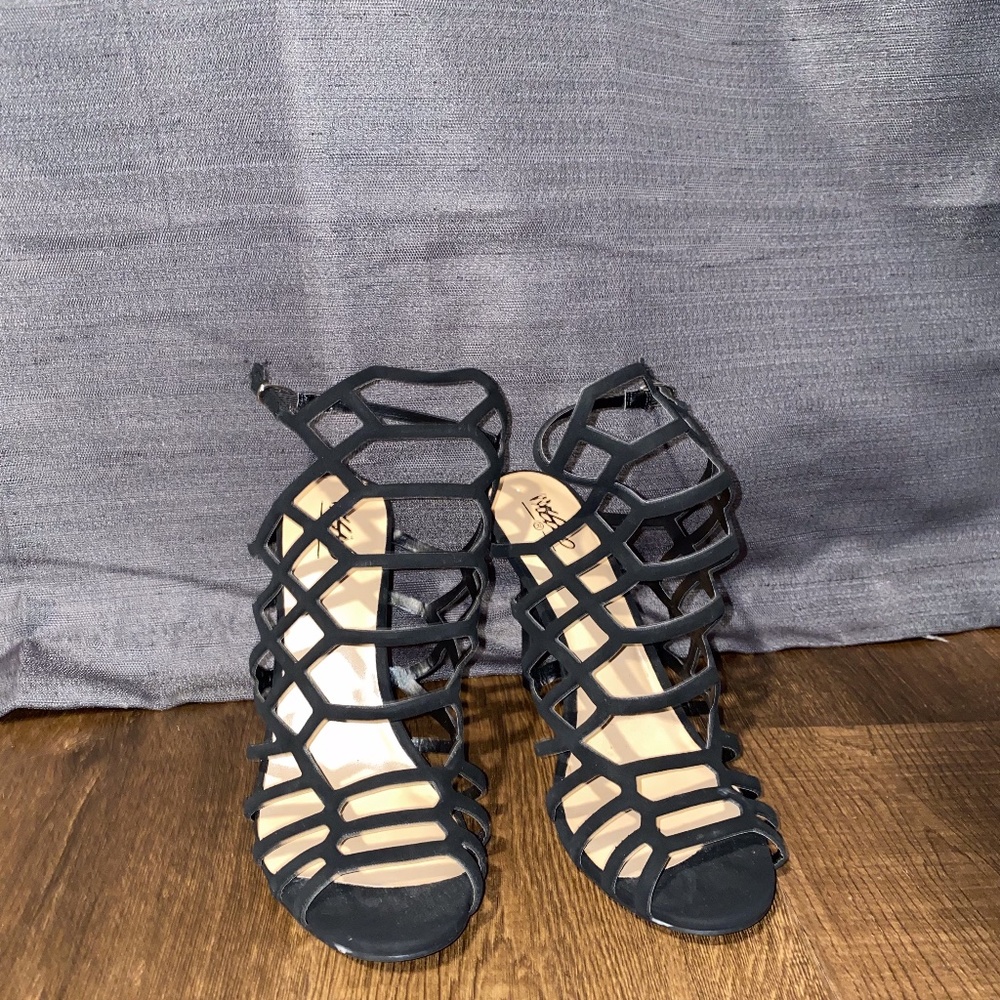 Black Caged High Heels